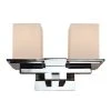Fusion II 2-Light Polished Chrome Bathroom Vanity Light Fixture with Square Frosted Glass Shades by Bel Air Lighting 2 Fusion II 2-Light Polished Chrome Bathroom Vanity Light Fixture with Square Frosted Glass Shades by Bel Air Lighting -GlowNest Shop polished chrome bel air lighting vanity lighting 20372 pc 64 1000