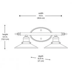 Griswald 2-Light Polished Chrome Bathroom Vanity Light Fixture with Metal Shades by Bel Air Lighting 10 Griswald 2-Light Polished Chrome Bathroom Vanity Light Fixture with Metal Shades by Bel Air Lighting -GlowNest Shop polished chrome bel air lighting vanity lighting 20512 pc 77 1000