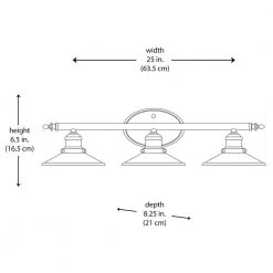 Griswald 3-Light Polished Chrome Bathroom Vanity Light Fixture with Metal Shades by Bel Air Lighting -GlowNest Shop polished chrome bel air lighting vanity lighting 20513 pc 77 1000
