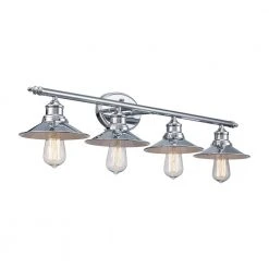 Griswald 4-Light Polished Chrome Bathroom Vanity Light Fixture with Metal Shades by Bel Air Lighting -GlowNest Shop polished chrome bel air lighting vanity lighting 20514 pc c3 1000