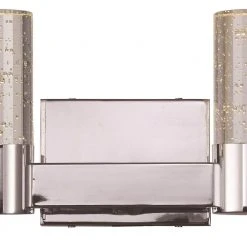 Georgie 31.25 in. 4-Light Polished Chrome Integrated LED Bathroom Vanity Light Fixture with Bubble Glass by Bel Air Lighting -GlowNest Shop polished chrome bel air lighting vanity lighting 21274 pc 4f 1000