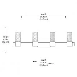 Georgie 31.25 in. 4-Light Polished Chrome Integrated LED Bathroom Vanity Light Fixture with Bubble Glass by Bel Air Lighting -GlowNest Shop polished chrome bel air lighting vanity lighting 21274 pc 77 1000
