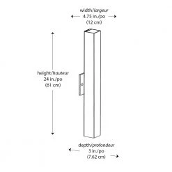 Jasper 30-Watt Polished Chrome Integrated LED Wall Sconce Light Fixture with Square Frosted Glass by Bel Air Lighting -GlowNest Shop polished chrome bel air lighting vanity lighting 21381 pc 44 1000