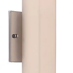 Jasper 30-Watt Polished Chrome Integrated LED Wall Sconce Light Fixture with Square Frosted Glass by Bel Air Lighting -GlowNest Shop polished chrome bel air lighting vanity lighting 21381 pc 4f 1000