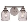 Agoura 14.25 in. 2-Light Polished Chrome Bathroom Vanity Light Fixture with Clear Glass Shades by Bel Air Lighting 1 Agoura 14.25 in. 2-Light Polished Chrome Bathroom Vanity Light Fixture with Clear Glass Shades by Bel Air Lighting -GlowNest Shop polished chrome bel air lighting vanity lighting 22062 pc 64 1000