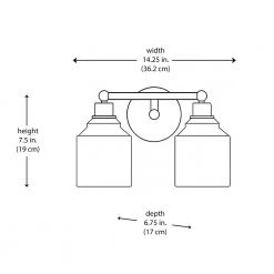 Agoura 14.25 in. 2-Light Polished Chrome Bathroom Vanity Light Fixture with Clear Glass Shades by Bel Air Lighting -GlowNest Shop polished chrome bel air lighting vanity lighting 22062 pc 77 1000