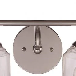 Agoura 14.25 in. 2-Light Polished Chrome Bathroom Vanity Light Fixture with Clear Glass Shades by Bel Air Lighting -GlowNest Shop polished chrome bel air lighting vanity lighting 22062 pc c3 1000