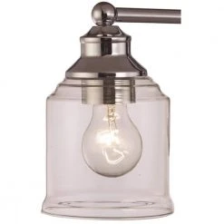 Agoura 23 in. 3-Light Polished Chrome Bathroom Vanity Light Fixture with Clear Glass Shades by Bel Air Lighting 11 Agoura 23 in. 3-Light Polished Chrome Bathroom Vanity Light Fixture with Clear Glass Shades by Bel Air Lighting -GlowNest Shop polished chrome bel air lighting vanity lighting 22063 pc 4f 1000