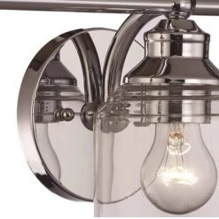 Agoura 23 in. 3-Light Polished Chrome Bathroom Vanity Light Fixture with Clear Glass Shades by Bel Air Lighting 10 Agoura 23 in. 3-Light Polished Chrome Bathroom Vanity Light Fixture with Clear Glass Shades by Bel Air Lighting -GlowNest Shop polished chrome bel air lighting vanity lighting 22063 pc c3 1000