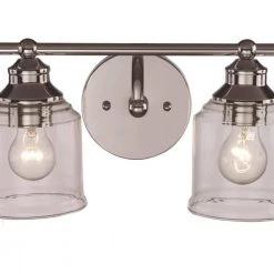 Agoura 32 in. 4-Light Polished Chrome Bathroom Vanity Light Fixture with Clear Glass Shades by Bel Air Lighting -GlowNest Shop polished chrome bel air lighting vanity lighting 22064 pc c3 1000