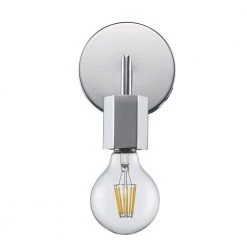 Placerville 4.5 in. 1-Light Polished Chrome Bathroom Vanity Light Fixture with Geometric Socket by Bel Air Lighting -GlowNest Shop polished chrome bel air lighting vanity lighting 22231 pc c3 1000