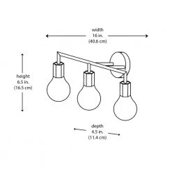 Placerville 16 in. 3-Light Polished Chrome Bathroom Vanity Light Fixture with Geometric Socket by Bel Air Lighting -GlowNest Shop polished chrome bel air lighting vanity lighting 22233 pc 77 1000