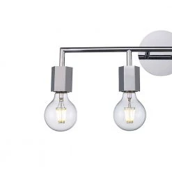 Placerville 21.5 in. 4-Light Polished Chrome Bathroom Vanity Light Fixture with Geometric Socket by Bel Air Lighting -GlowNest Shop polished chrome bel air lighting vanity lighting 22234 pc 1f 1000