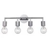 Placerville 21.5 in. 4-Light Polished Chrome Bathroom Vanity Light Fixture with Geometric Socket by Bel Air Lighting 2 Placerville 21.5 in. 4-Light Polished Chrome Bathroom Vanity Light Fixture with Geometric Socket by Bel Air Lighting -GlowNest Shop polished chrome bel air lighting vanity lighting 22234 pc 64 1000