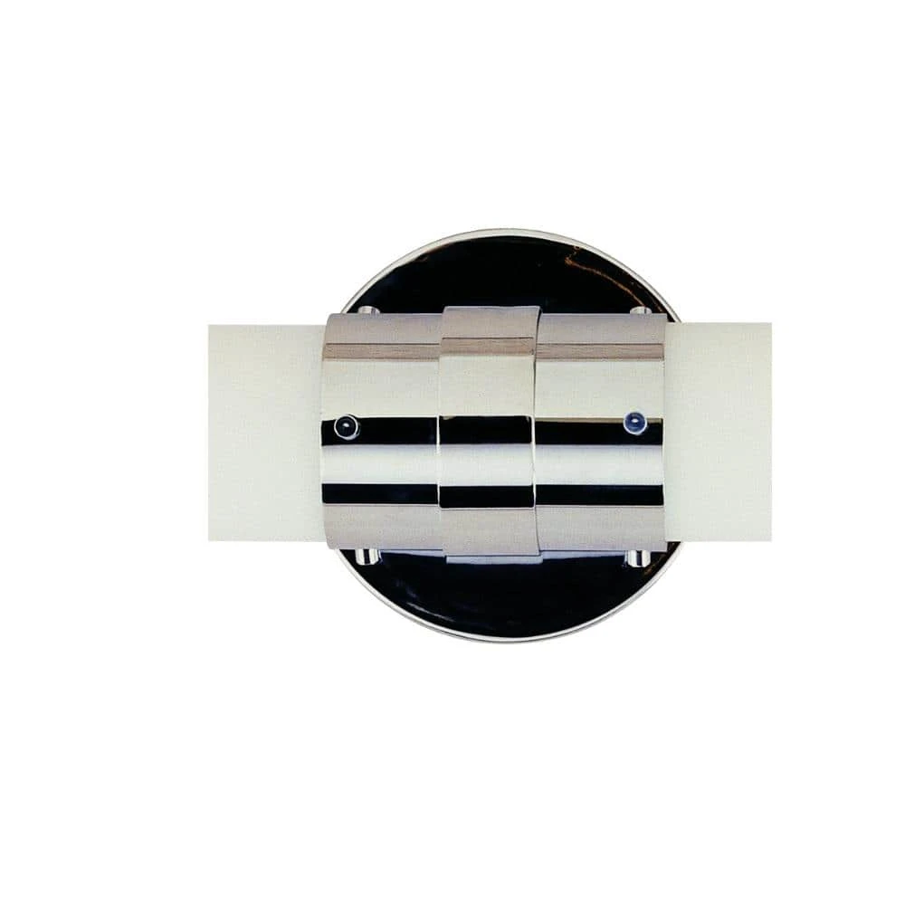 Fusion 15.5 in. 2-Light Polished Chrome Bathroom Vanity Light Fixture Bar with Frosted Glass Shade by Bel Air Lighting 6 Fusion 15.5 in. 2-Light Polished Chrome Bathroom Vanity Light Fixture Bar with Frosted Glass Shade by Bel Air Lighting - Image 4