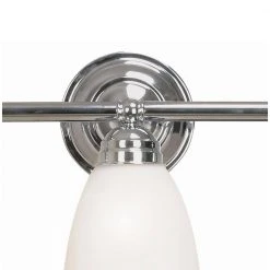 Ardmore 3-Light Polished Chrome Bathroom Vanity Light Fixture with Frosted Glass Shades by Bel Air Lighting -GlowNest Shop polished chrome bel air lighting vanity lighting 3357 pc 1f 1000