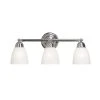 Ardmore 3-Light Polished Chrome Bathroom Vanity Light Fixture with Frosted Glass Shades by Bel Air Lighting -GlowNest Shop polished chrome bel air lighting vanity lighting 3357 pc 64 1000