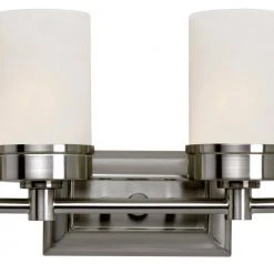 Fusion 4-Light Polished Chrome Bathroom Vanity Light Fixture with Frosted Glass Shades by Bel Air Lighting -GlowNest Shop polished chrome bel air lighting vanity lighting 70334 pc 1f 1000