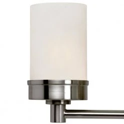 Fusion 4-Light Polished Chrome Bathroom Vanity Light Fixture with Frosted Glass Shades by Bel Air Lighting -GlowNest Shop polished chrome bel air lighting vanity lighting 70334 pc 4f 1000