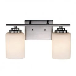 Mod Pod 14.25 in. 2-Light Polished Chrome Bathroom Vanity Light Fixture with Frosted Glass Cylinder Shades by Bel Air Lighting -GlowNest Shop polished chrome bel air lighting vanity lighting 70522 pc c3 1000