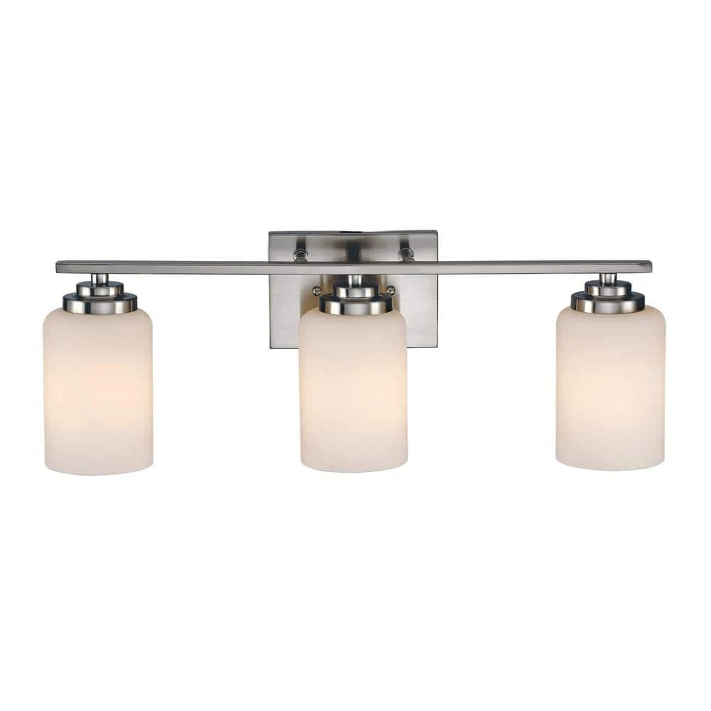 Mod Pod 22 in. 3-Light Polished Chrome Bathroom Vanity Light Fixture with Frosted Glass Cylinder Shades by Bel Air Lighting 6 Mod Pod 22 in. 3-Light Polished Chrome Bathroom Vanity Light Fixture with Frosted Glass Cylinder Shades by Bel Air Lighting - Image 4