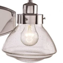 Colorado 17.5 in. 2-Light Polished Chrome Bathroom Vanity Light Fixture with Seeded Glass Schoolhouse Shades by Bel Air Lighting -GlowNest Shop polished chrome bel air lighting vanity lighting 71622 pc c3 1000