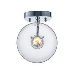 1-Light Polished Chrome Bathroom Vanity Light Fixture with Clear Glass Shade by Bel Air Lighting -GlowNest Shop polished chrome bel air lighting vanity lighting 71691 pc 1d 1000