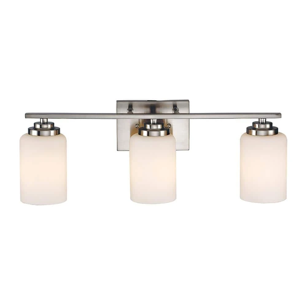 Mod Pod 22 in. 3-Light Polished Chrome CFL Bathroom Vanity Light Fixture with Frosted Glass Cylinder Shades by Bel Air Lighting 5 Mod Pod 22 in. 3-Light Polished Chrome CFL Bathroom Vanity Light Fixture with Frosted Glass Cylinder Shades by Bel Air Lighting - Image 3