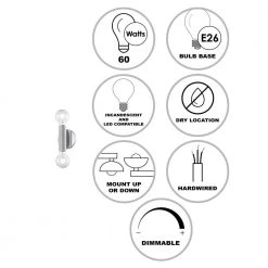 Auburn 6 in. 2-Light Polished Chrome Wall Sconce Light Fixture by Bel Air Lighting -GlowNest Shop polished chrome bel air lighting wall sconces 22300 pc 40 1000