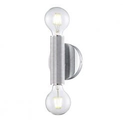 Auburn 6 in. 2-Light Polished Chrome Wall Sconce Light Fixture by Bel Air Lighting