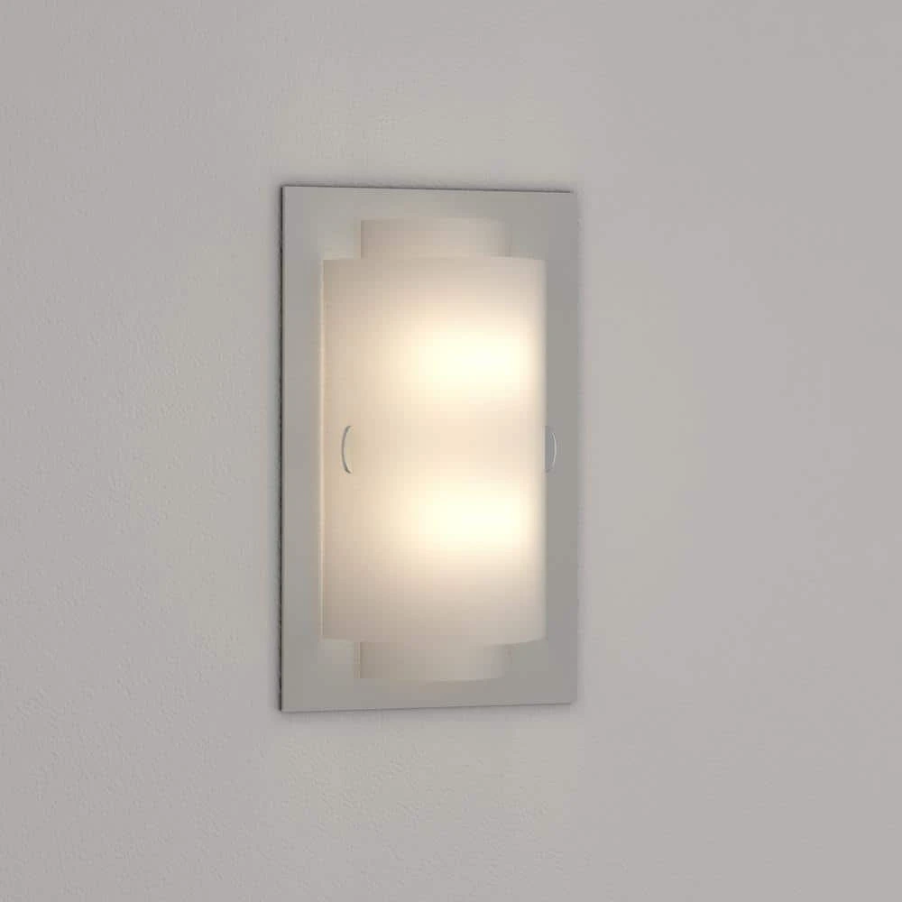 Noelle 2-Light Polished Chrome Wall Sconce Light Fixture with Frosted Glass Shade by Bel Air Lighting 5 Noelle 2-Light Polished Chrome Wall Sconce Light Fixture with Frosted Glass Shade by Bel Air Lighting - Image 3