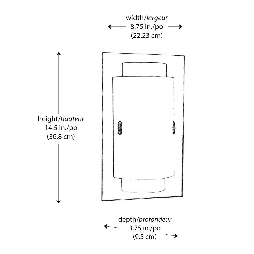Noelle 2-Light Polished Chrome Wall Sconce Light Fixture with Frosted Glass Shade by Bel Air Lighting 6 Noelle 2-Light Polished Chrome Wall Sconce Light Fixture with Frosted Glass Shade by Bel Air Lighting - Image 4
