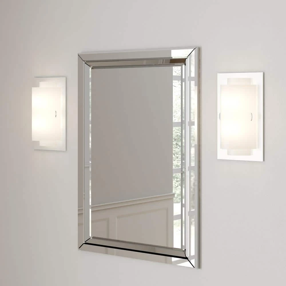 Noelle 2-Light Polished Chrome Wall Sconce Light Fixture with Frosted Glass Shade by Bel Air Lighting 4 Noelle 2-Light Polished Chrome Wall Sconce Light Fixture with Frosted Glass Shade by Bel Air Lighting - Image 2