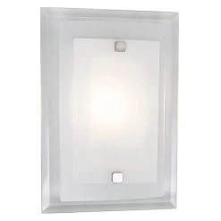 Norfolk 1-Light Polished Chrome Wall Sconce Light Fixture with Frosted Glass Shade by Bel Air Lighting