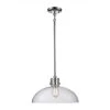 1-Light Polished Nickel Hanging Kitchen Pendant Light with Seeded Glass Dome Shade by Bel Air Lighting -GlowNest Shop polished nickel bel air lighting chandeliers pnd 2069 pn 64 1000