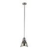 Performance 1-Light Polished Nickel Hanging Mini Kitchen Pendant Light with Metal Shade by Bel Air Lighting