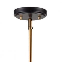 Ackerman 8-Light Oil Rubbed Bronze and Antique Brass Hanging Kitchen Pendant Light with Metal Shade by Bel Air Lighting -GlowNest Shop rubbed oil bronze and antique brass bel air lighting chandeliers 71058 rob ab 1f 1000