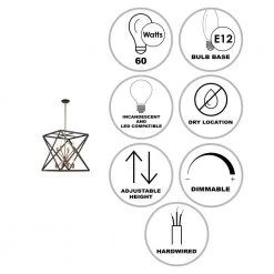 Ackerman 8-Light Oil Rubbed Bronze and Antique Brass Hanging Kitchen Pendant Light with Metal Shade by Bel Air Lighting -GlowNest Shop rubbed oil bronze and antique brass bel air lighting chandeliers 71058 rob ab 40 1000