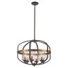 6-Light Oil Rubbed Bronze and Antique Gold Hanging Kitchen Pendant Light with Metal and Clear Glass Shades by Bel Air Lighting -GlowNest Shop rubbed oil bronze and antique gold bel air lighting chandeliers 10986 rob ag 64 1000