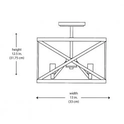 Ackerman 13 in. 4-Light Oil Rubbed Bronze and Antique Brass Semi-Flush Mount Kitchen Ceiling Light with Metal Shade by Bel Air Lighting -GlowNest Shop rubbed oil bronze antique brass bel air lighting flush mount lights 71054 rob ab 40 1000
