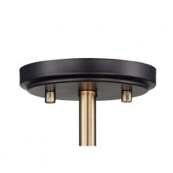 Ackerman 13 in. 4-Light Oil Rubbed Bronze and Antique Brass Semi-Flush Mount Kitchen Ceiling Light with Metal Shade by Bel Air Lighting -GlowNest Shop rubbed oil bronze antique brass bel air lighting flush mount lights 71054 rob ab c3 1000