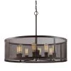 Mesh 30 in. 8-Light Oil Rubbed Bronze Hanging Kitchen Pendant Light with Metal Shade by Bel Air Lighting -GlowNest Shop rubbed oil bronze bel air lighting chandeliers 10229 rob 64 1000
