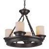 4-Light Oil Rubbed Bronze Candle Chandelier for Dining Room with Frosted Glass by Bel Air Lighting -GlowNest Shop rubbed oil bronze bel air lighting chandeliers 121735 64 1000