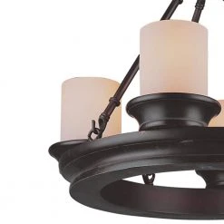 4-Light Oil Rubbed Bronze Candle Chandelier for Dining Room with Frosted Glass by Bel Air Lighting -GlowNest Shop rubbed oil bronze bel air lighting chandeliers 121735 c3 1000