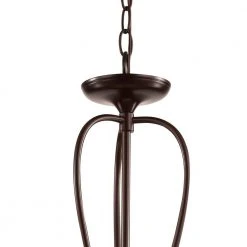3-Light Oil Rubbed Bronze Shaded Hanging Kitchen Pendant Light with Amber Tea Stained Glass by Bel Air Lighting -GlowNest Shop rubbed oil bronze bel air lighting chandeliers 70378 rob 44 1000