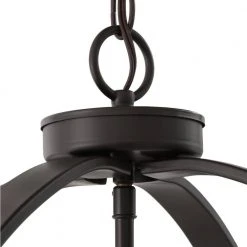 Laurence 6-Light Oil Rubbed Bronze Hanging Kitchen Pendant Light with Metal Shade by Bel Air Lighting -GlowNest Shop rubbed oil bronze bel air lighting chandeliers 70596 rob 4f 1000