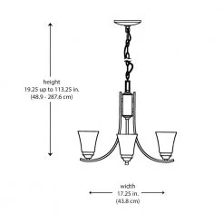 Cameo 3-Light Oil Rubbed Bronze Chandelier for Dining Room with Frosted Glass Shades by Bel Air Lighting -GlowNest Shop rubbed oil bronze bel air lighting chandeliers 70646 rob 77 1000