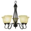 Glasswood 5-Light Oil Rubbed Bronze Chandelier for Dining Room with Tea Stain Glass Shades by Bel Air Lighting -GlowNest Shop rubbed oil bronze bel air lighting chandeliers 8165 rob 64 1000