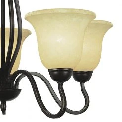 Glasswood 5-Light Oil Rubbed Bronze Chandelier for Dining Room with Tea Stain Glass Shades by Bel Air Lighting -GlowNest Shop rubbed oil bronze bel air lighting chandeliers 8165 rob c3 1000