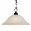 Aspen 1-Light Oil Rubbed Bronze Bell Hanging Kitchen Pendant Light with Marbleized Glass Shade by Bel Air Lighting -GlowNest Shop rubbed oil bronze bel air lighting chandeliers 9283 rob 64 1000